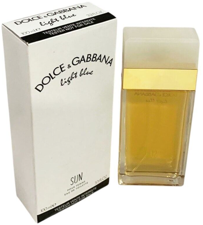 Dolce & Gabbana Light Blue Sun 100ml/3.4oz Eau De Toilette Spray in White Box