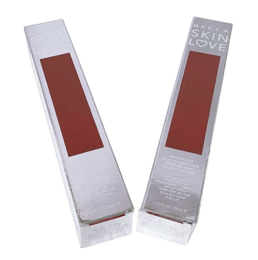 2-Becca Skin Love Weightless Blur Foundation Brightening Complex-Walnut, 1.23 oz