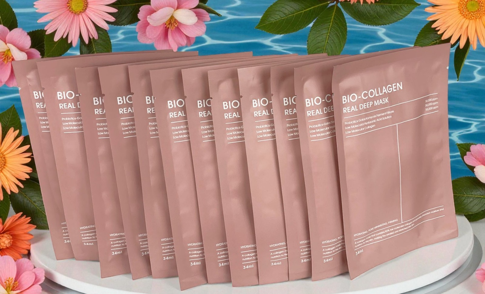 Bio-Collagen Real Deep Facial Lifting Anti-Wrinkle Mask -Pack of 12, Exp.09/2028