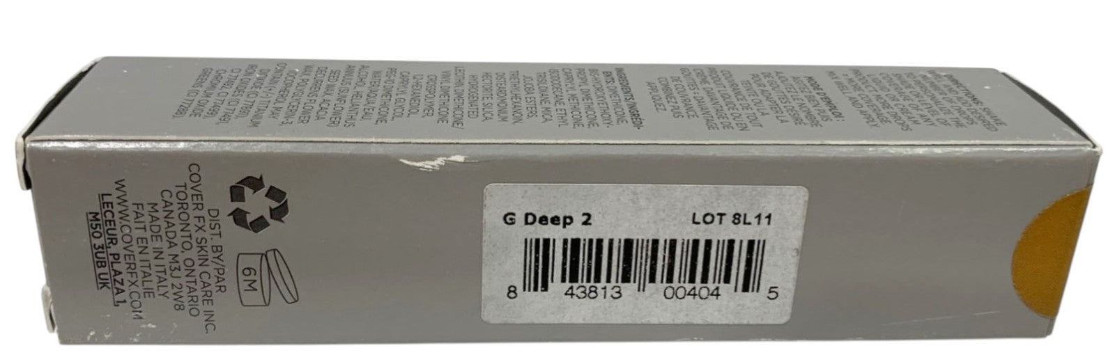 COVER FX Custom Cover Drops - G DEEP 2 - 0.25oz/ 7.5ml Made in Italy, New in Box