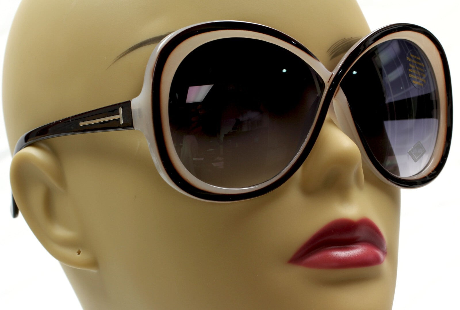 WOMEN GRAY/BROWN SHIELD WRAP AROUND SUNGLASSES FASHION SHADES NEW