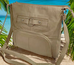 IVORY WOMEN MEDIUM COWHIDE LEATHER CROSS BODY SHOULDER BAG HANDBAG PURSE HOBO