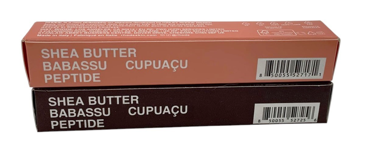 Rhode Peptide Lip Tint 10ml Shea Butter Sheer SET of 2: ESPRESSO & PEACH PIT