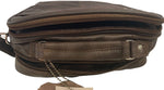 Brown Large Cowhide Leather Messenger Crossbody Shoulder Bag Satchel for Men