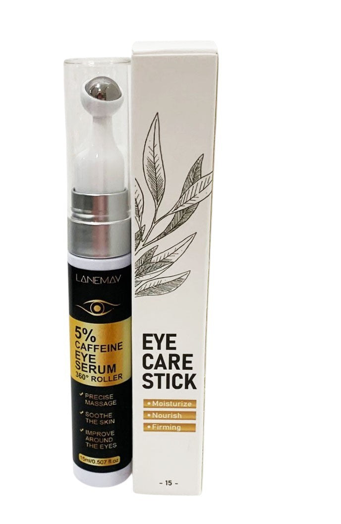 5% Caffeine Eye Serum Anti-Aging Under Eye Roller Cream for Dark Circles Puffin