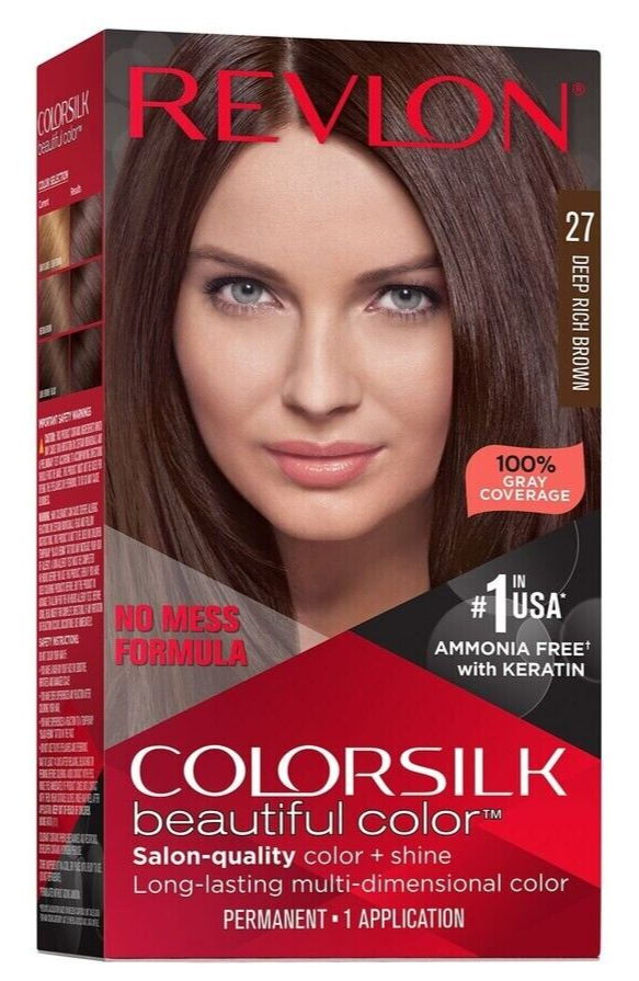 Revlon ColorSilk Beautiful Color Deep Rich Brown 27 Long Lasting Sealed Box