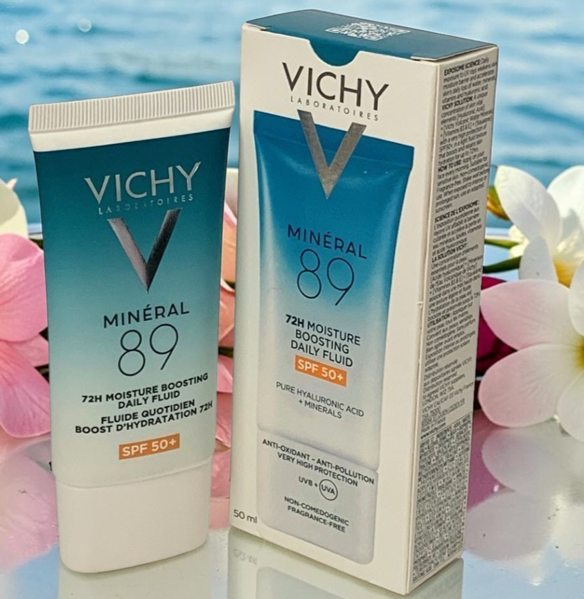 Vichy Mineral 89 72H Moisture Boosting Daily Fluid SPF50+UVB +UVA 50ml Exp 12/28