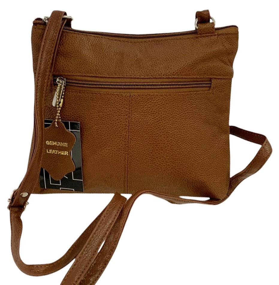 Brown Lt Cowhide Leather Small Handbag Crossbody Shoulder Bag  Purse for Women