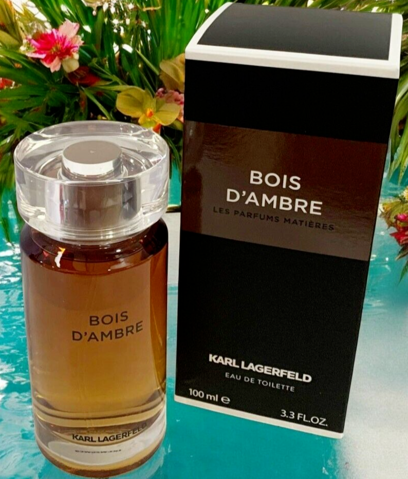 Karl Lagerfeld BOIS D'AMBRE Eau de Toilette Spray for Men 3.3oz NEW UNSEALED BOX