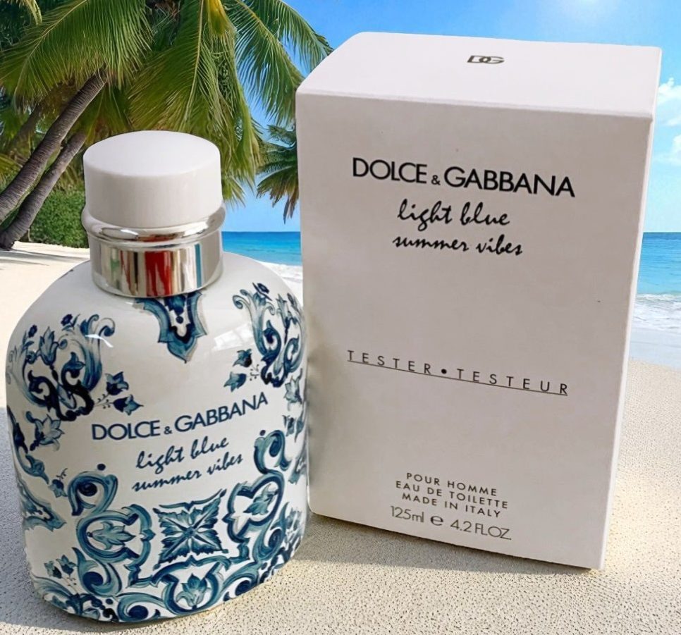 DOLCE & GABBANA LIGHT BLUE SUMMER VIBES EDT SPRAY FOR MEN 4.2oz New in White Box