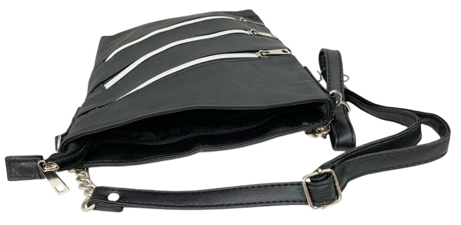 BLACK LARGE SOFT LEATHER MESSENGER SHOULDER BAG CROSS BODY SATCHEL MEN &WOMEN