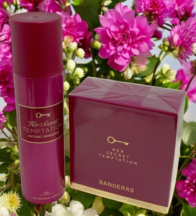 Antonio Banderas Women's Her Secret Temptation EDT Spray 2.7oz & Deodorant 5.1oz