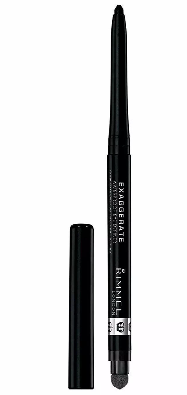2-Rimmel Exaggerate Waterproof 10 Hr Eye Definer -261 Black 0.28g/0.1oz New
