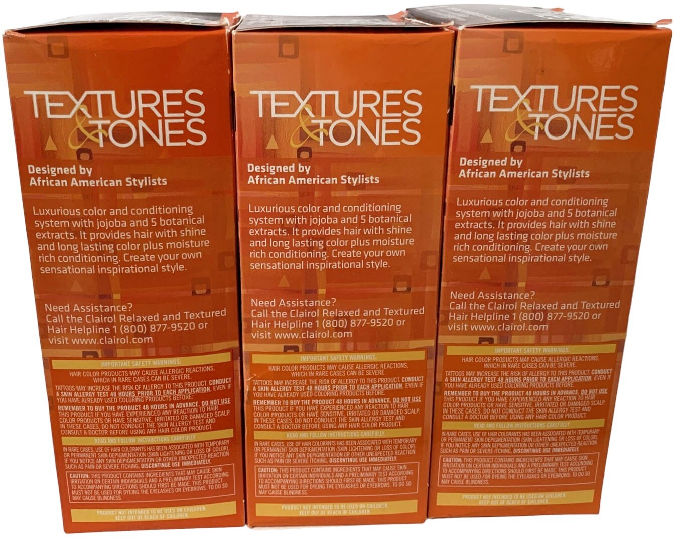 3-Clairol Textures & Tones 1B Silken Black Permanent Hair Color No Ammonia
