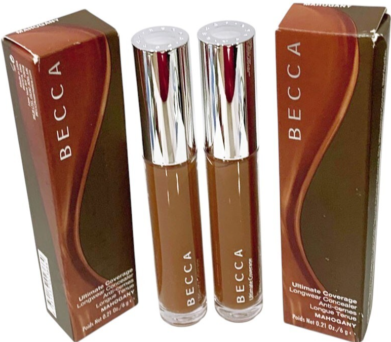 2-BECCA ULTIMATE COVERAGE LONGWEAR CONCEALER - MAHOGANY-0.21oz EACH, NEW IN BOX