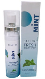 SIRUINI PROBIOTICS FRESH BREATH MINT MOUTH SPRAY ORAL HEALTH FORMULA 20ml-2 pack