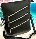 BLACK LARGE SOFT LEATHER MESSENGER SHOULDER BAG CROSS BODY SATCHEL MEN &WOMEN