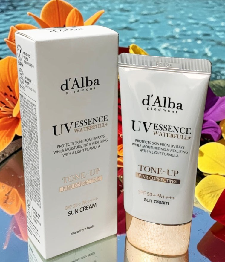 D'ALBA Waterfull UV Essence Tone-Up Sun Cream Pink Correcting SPF 50+PA++++ 50ml