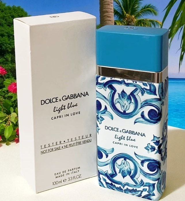Dolce and Gabbana Men's Light Blue Capri In Love EDP Spray 3.4oz/100ml White box
