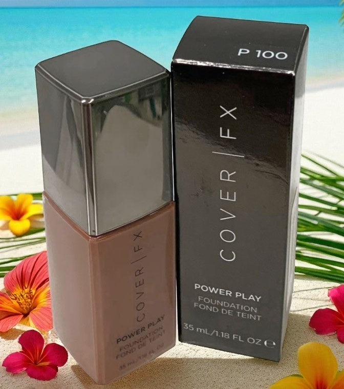 Cover FX Power Play Foundation P  100 Full Size 1.18 oz/35ml, Made in Italy