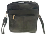 Black Large Leather Messenger Crossbody Shoulder Bag Handbag Satchel for Men