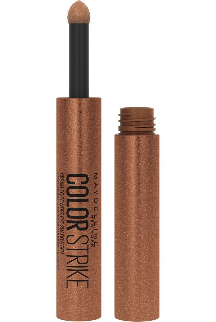 2- MAYBELLINE COLOR STRIKE CREAM TO POWDER EYE SHADOW PEN 40 Rally Metallic