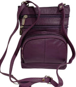 New PURPLE Small Leathers Crossbody Messenger Purse Bag  Adjustable Strap