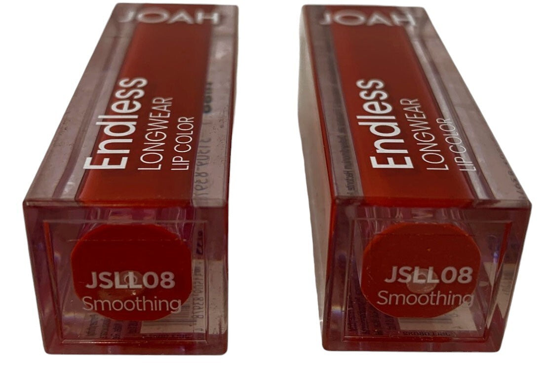 JOAH ENDLESS LONGWEAR LIP COLOR JSLL08 SMOOTHING PACK OF 2
