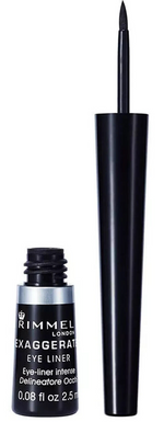 2- Rimmel Exaggerate Eyeliner 001 Black Precise High Intensity Color NEW SEALED