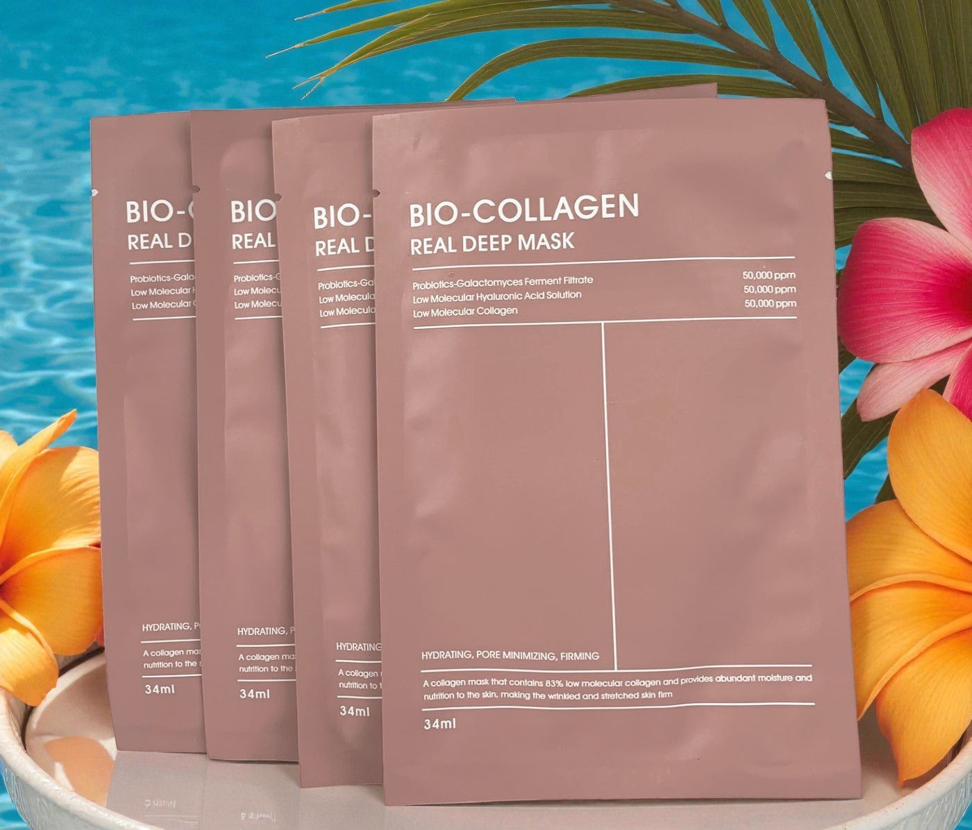 Bio-Collagen Real Deep Facial Lifting Anti-Wrinkle Mask -Pack of 4 Exp.09/2028