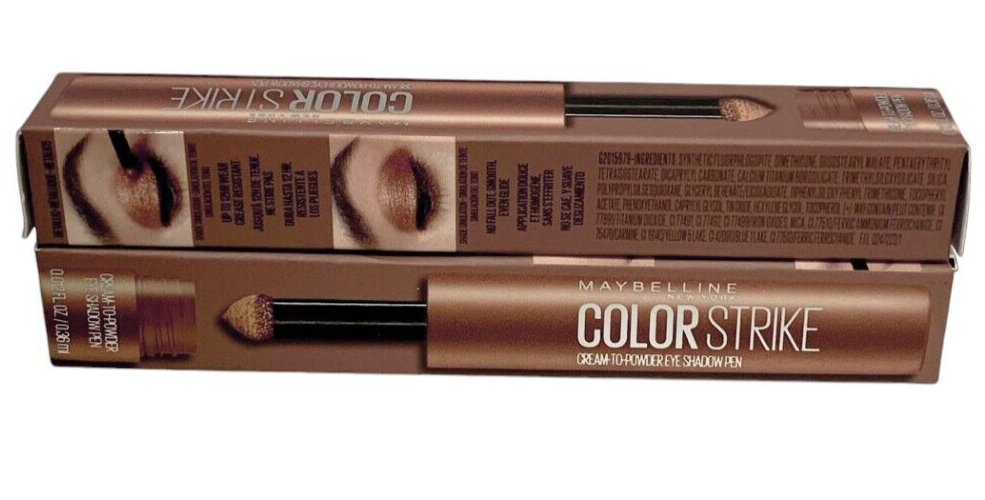 2- MAYBELLINE COLOR STRIKE CREAM TO POWDER EYE SHADOW PEN 40 Rally Metallic