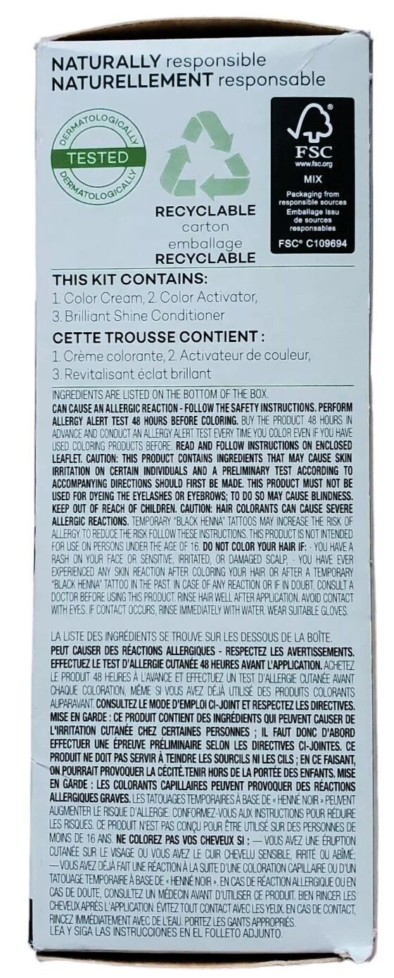3-New Natural Instincts Clairol Non-Permanent Hair Color-8A MEDIUM COOL BLONDE