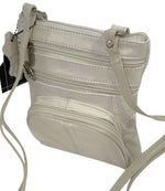 New WHITE Small Leathers Crossbody Messenger Purse Bag  Adjustable Strap
