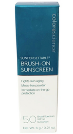 COLORESCIENCE SUNFORGETTABLE BRUSH-ON SUNSCREEN SPF 50 MEDIUM 0.21oz IN BOX