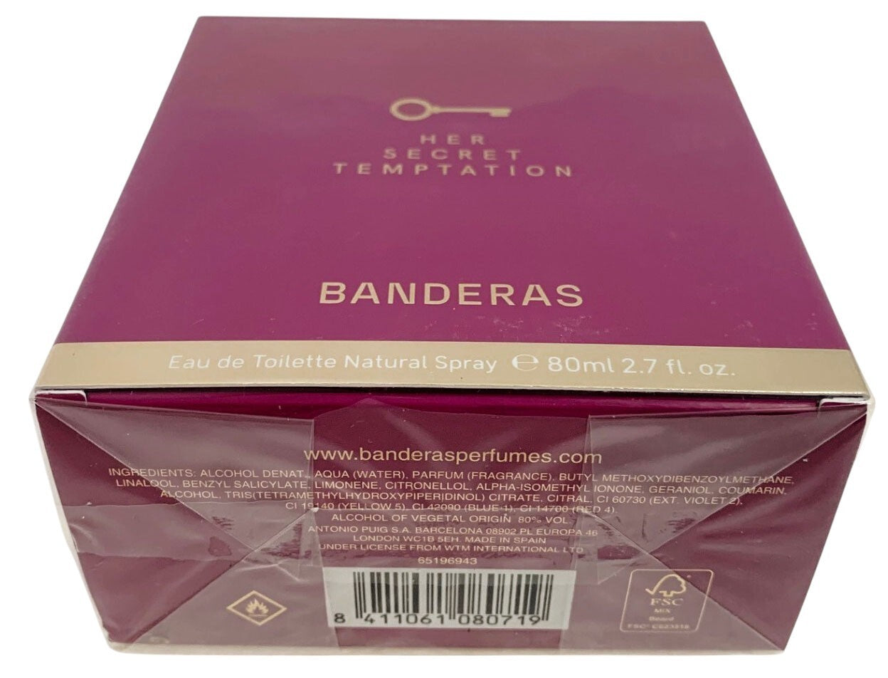 Antonio Banderas Women's Her Secret Temptation EDT Spray 2.7oz & Deodorant 5.1oz