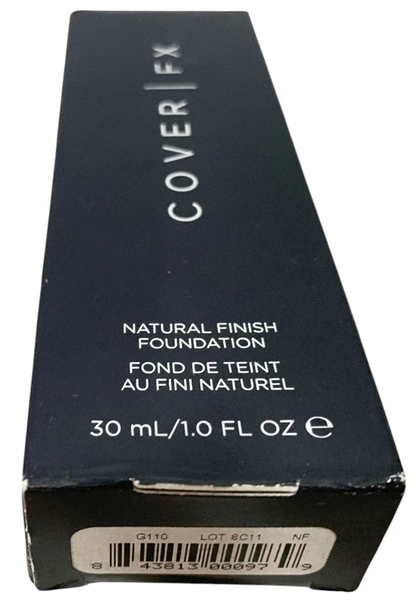 Cover FX Natural Finish Foundation - G 110 - 1oz/30ml -Sealed - New in Box