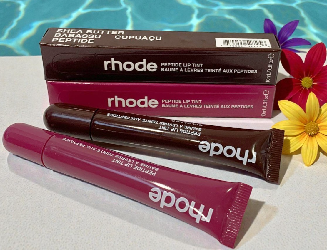 Rhode Peptide Lip Tint 10ml Shea Butter Sheer SET of 2: ESPRESSO & RASPBERRY JEL