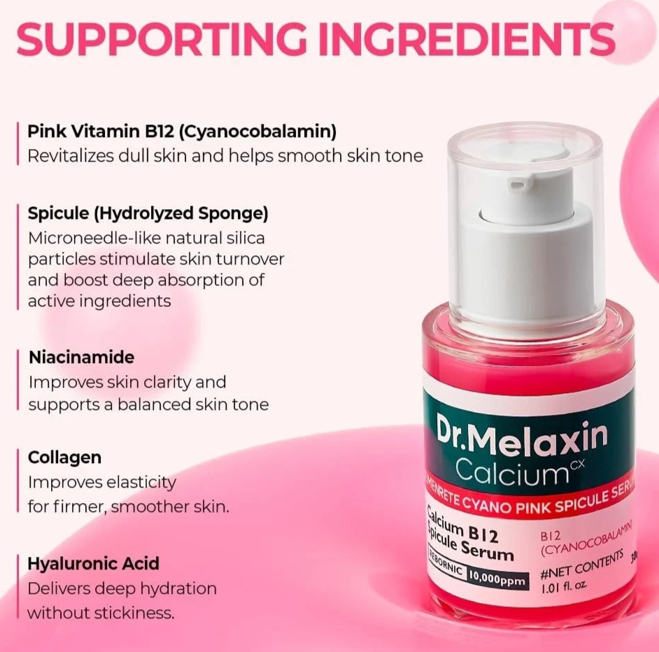 Dr.Melaxin Cemenrete Cyano Pink Spicule Serum 30ml /1.01oz Exp. Date 09/2028