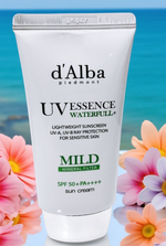 D'ALBA UV Essence Waterfull Mild Sun Cream 50mL SPF50+ PA++++1.7oz Sealed no Box