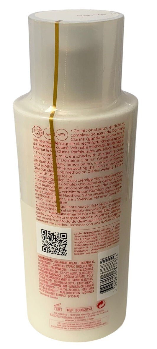 Clarins Velvet Cleansing Milk with Alpine Golden Gentian & Lemon Balm Extracts