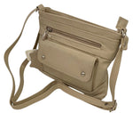 Ivory Cowhide Leather Small Handbag Crossbody Shoulder Bag  Purse for Women