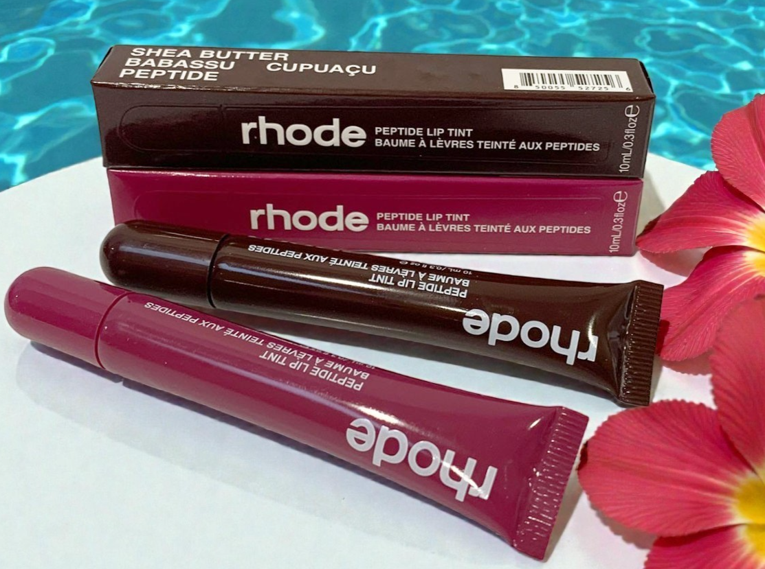 Rhode Peptide Lip Tint 10ml Shea Butter Sheer SET of 2: ESPRESSO & RASPBERRY JEL