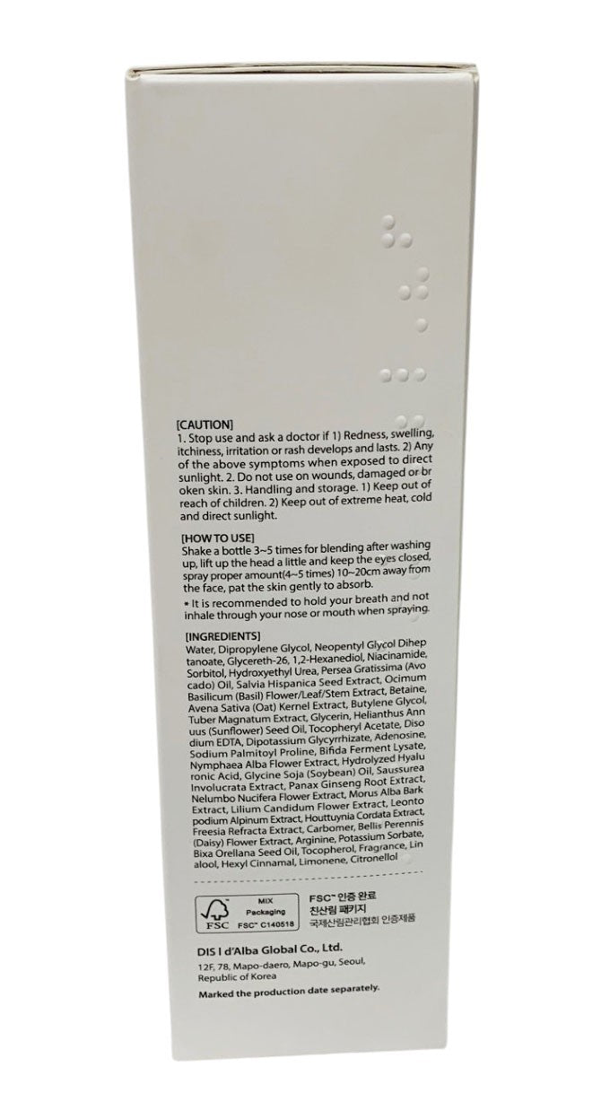 D'ALBA PIEDMONT Italian White Truffle First Spray Serum 3.38oz Sealed Exp 12/28