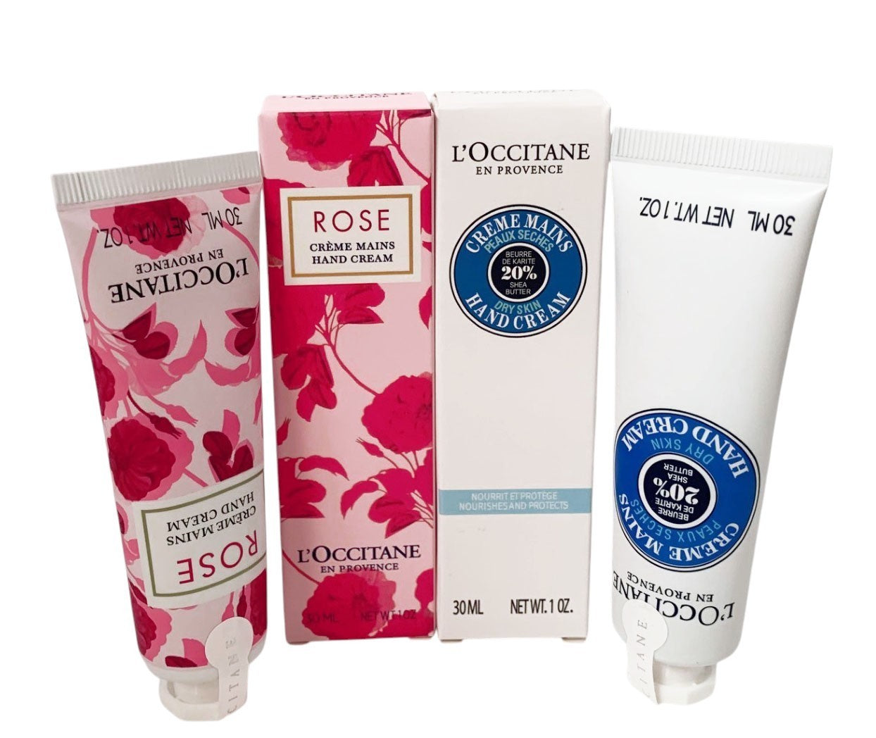 L'Occitane En Provence Shea Butter & Rose Hand Cream Duo- 30ml Each Set of 2