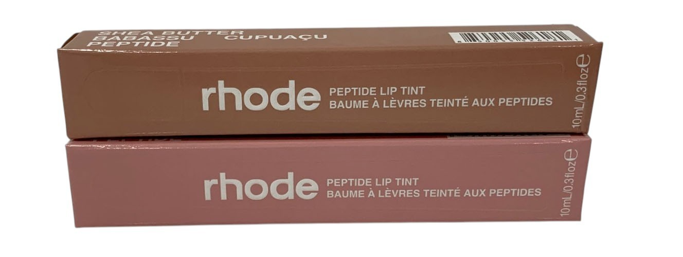 Rhode Peptide Lip Tint 10ml Shea Butter Sheer SET of 2: RIBBON & TOAST