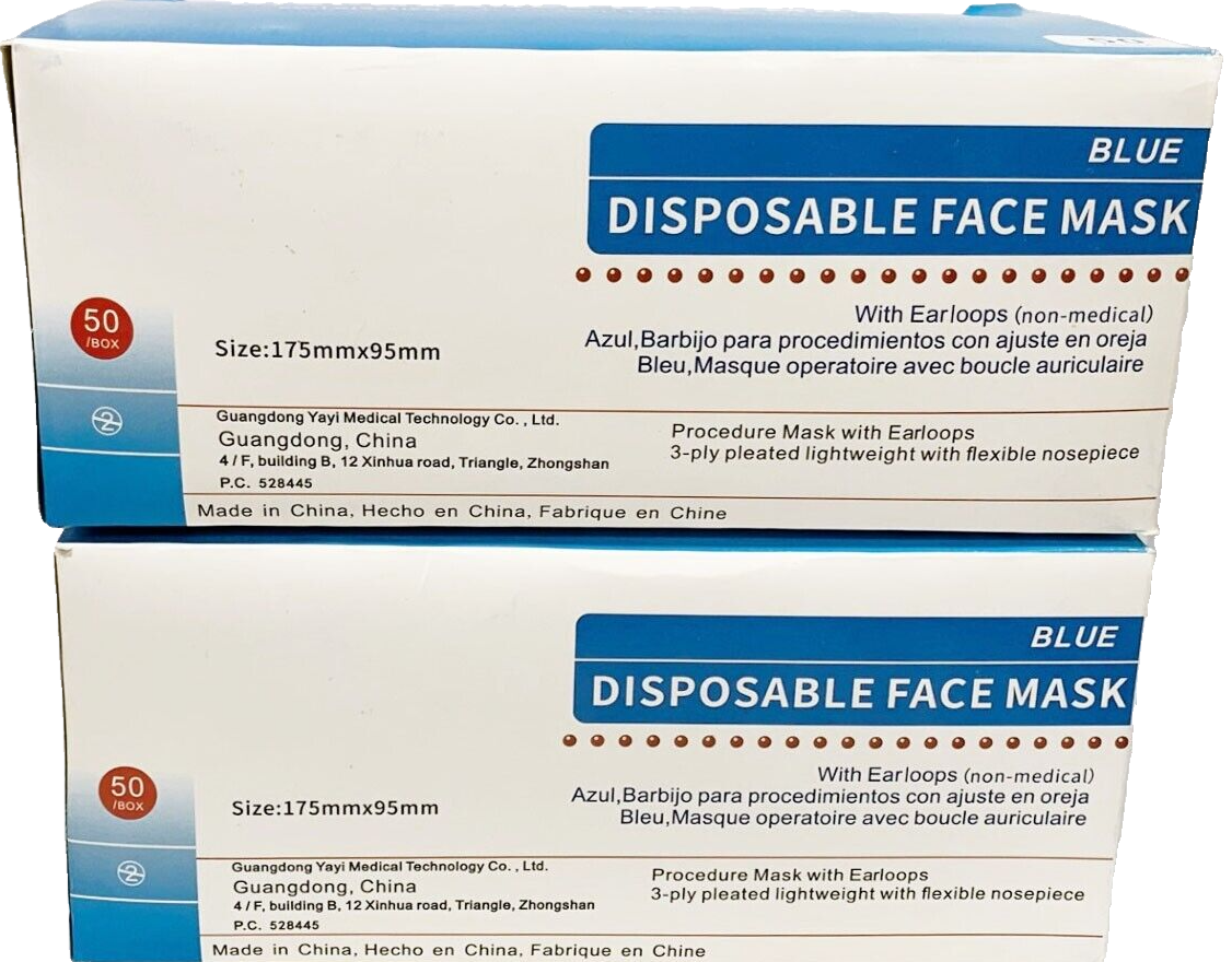 3-50 PCS 3 Ply Disposable Face Mask Protective Ear Loop Non Medical Mouth Cover