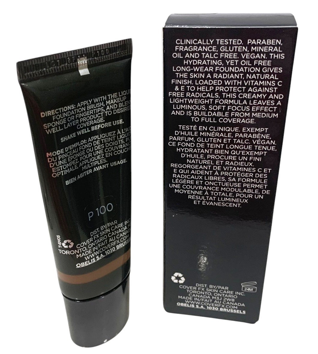 Cover FX Natural Finish Foundation - P 100 - 1oz/30ml -Sealed New in Box