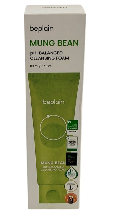 BEPLAIN Mung Bean pH-Balanced Cleansing Foam 80ml/2.7oz Fresh in Box Exp 08/28