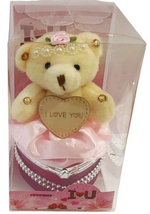 I Love You Bear With Heart Shaped Jewelry Gift Boxes SET OF 4 as On The Pictures