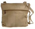 IVORY WOMEN MEDIUM COWHIDE LEATHER CROSS BODY SHOULDER BAG HANDBAG PURSE HOBO